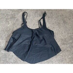 12crazy Black NWT Bikini Tankini Top Plus Size XXL